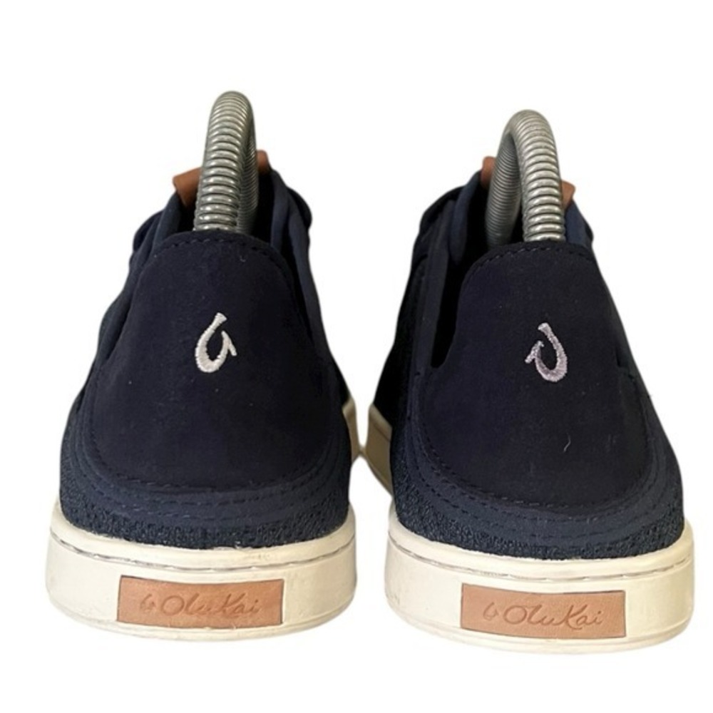 OluKai Pehuea Li Navy Mesh Slip On Sneakers Shoes Women US W9 EUR 39 - Picture 4 of 7